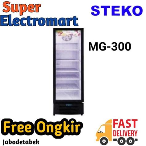 Jual SHOWCASE STEKO MG 300 LEMARI PENDINGIN 5 RAK DISPLAY LOW WATT NO