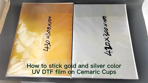 A Sheet Uv Dtf Ab Film Gold Silver Heat Transfer Pet Material Cmx