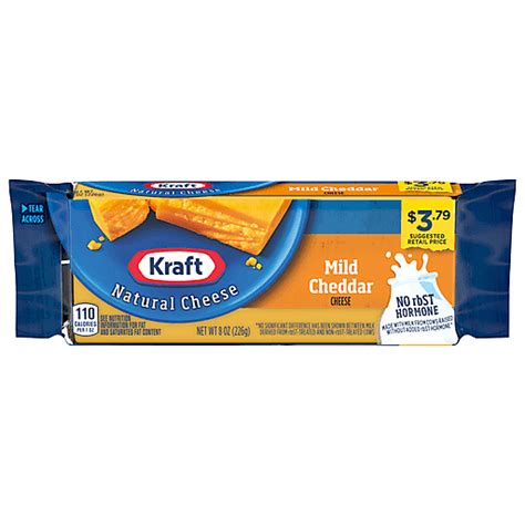 Kraft Cheese Mild Cheddar 8 Oz Shop Foodtown