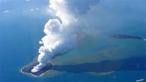 Tongan Volcano New Island Created By Underwater Eruption