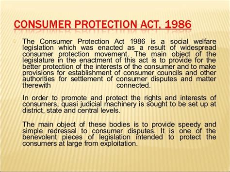 Consumer Protection Act