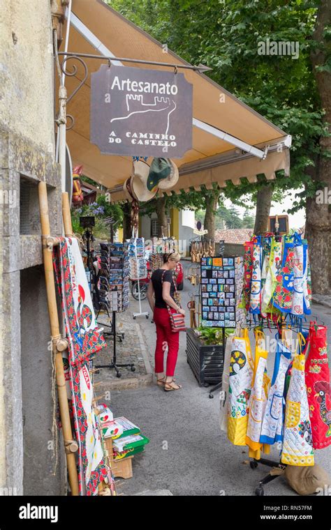 A Tourist Shops For Local Crafts And Souvenirs In Sintra Portugal