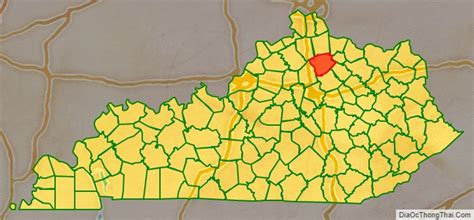 Map of Harrison County, Kentucky - Thong Thai Real