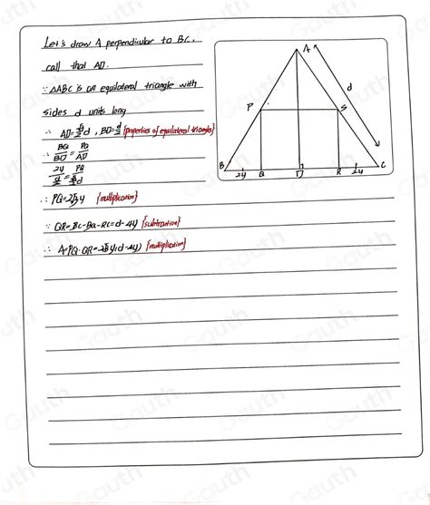 Solved In The Diagram Below Delta Abc Is An Equilateral Triangle With