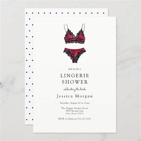 Lingerie Bridal Shower Invitation Zazzle