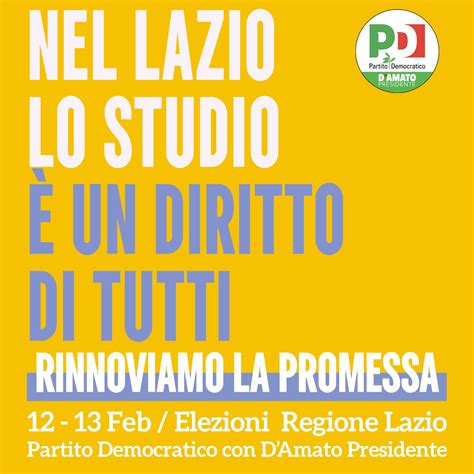 Elezioni Regionali Lazio 2023 Rinnoviamo La Promessa Pd Lazio