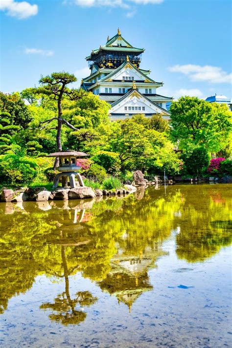 View With Osaka Castle The Most Famous Landmark And Popular Tourist