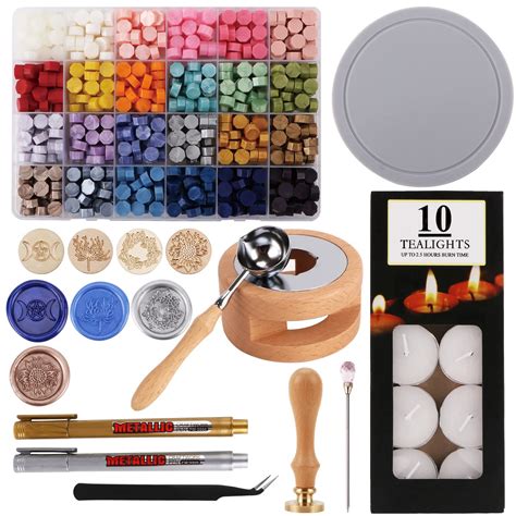 Amazon Wax Seal Stamp Kit 624 Pcs Wax Seal Beads 4pcs Wax Seal