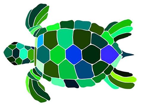 Sea Turtle Applique Template Or Pattern No Instructions Etsy Sea