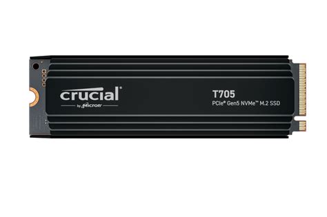 Crucial T705 4TB PCIe Gen5 NVMe M 2 SSD With Heatsink CT4000T705SSD5