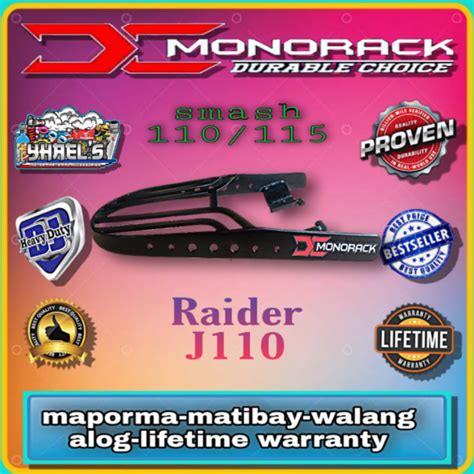 DC Monorack Bracket For Smash 110 115 Raider J110 Shogun Pro Tulisan