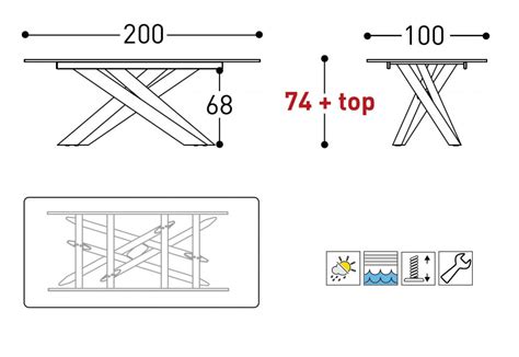 VARASCHIN System Star Tavolo Fisso 200x100 244S1