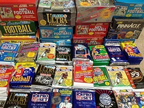 100 Vintage Football Cards in Old Sealed Wax Packs – Perfect for New ...