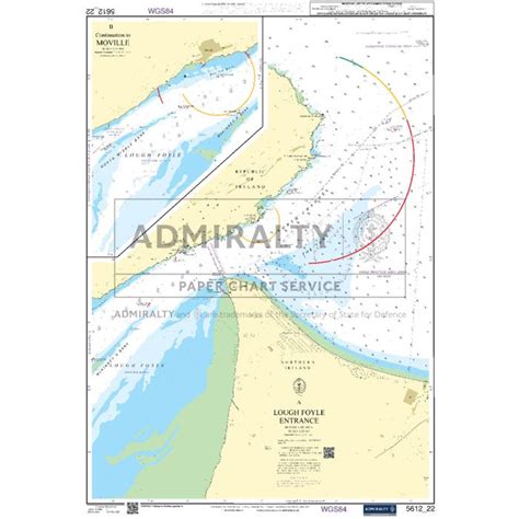 Admiralty Chart SC5612 22 Lough Foyle Entrance Continuation To