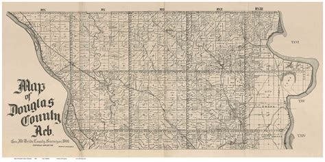 Douglas County Nebraska 1900 - Old Map Reprint - OLD MAPS