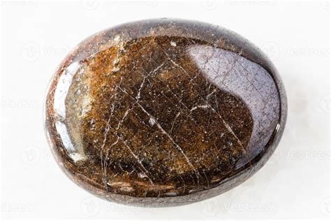 Polished Pyrope Garnet Rock On White Marble 14776344 Stock Photo At