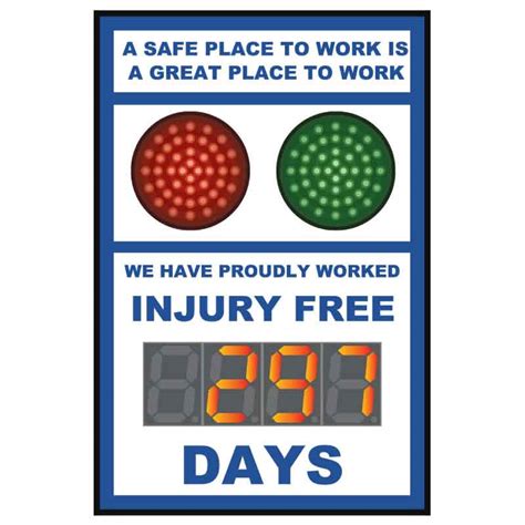 A Safe Place To Work Led Counter Stoplight Visual Workplace Inc