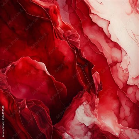 dramatic black and red ink marble background texture with grunge ...