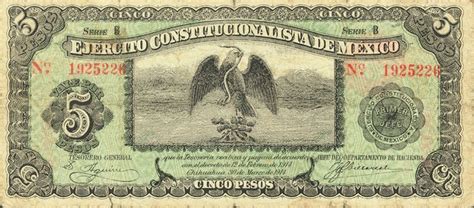 Pesos Ej Rcito Constitucionalista De M Xico Chihuahua Numista