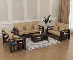 Dream Look Furniture Solid Sheesham Wood Seater Sofa Set For Living