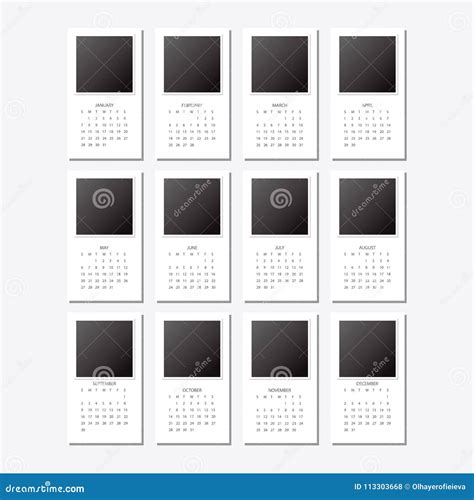 New Year Calendar Stock Vector Illustration Of Year