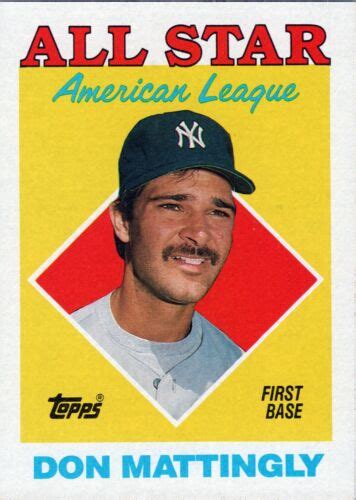 1987 Topps All Star American League Don Mattingly Card Ebay