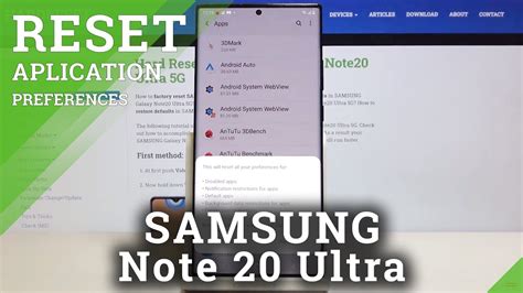 How To Reset Apps In SAMSUNG Galaxy Note 20 Ultra Restore App