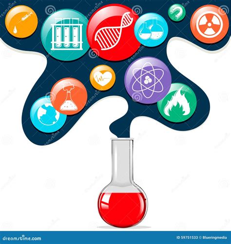 Science Symbols Icons Doodle Sketch Vector Illustration Cartoondealer