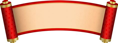 Chinese Red Paper Scroll Png