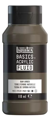 Pintura acrílica fluida Liquitex Basics 118 ml color ámbar crudo