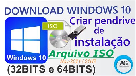 Como Baixar A ISO Windows 10 Novembro 2021 E Criar Pendrive De