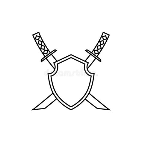 Shield And Sword Icon Vector Shield Illustration Sign Sword Symbol Or Logo Stock Vector