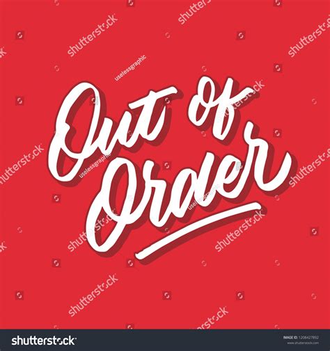 order hand lettering typography poster stock vector royalty