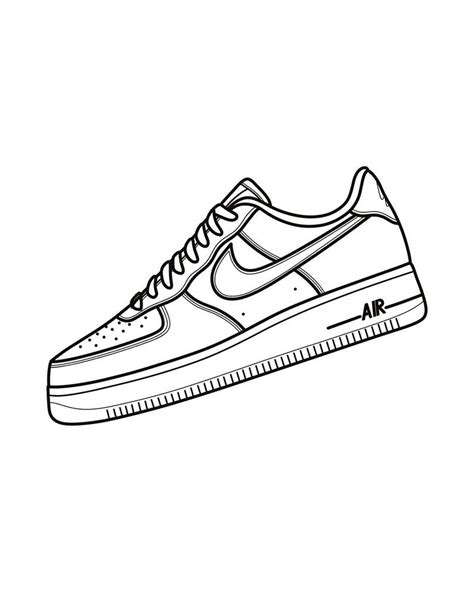 Template Air Force 1 Drawing