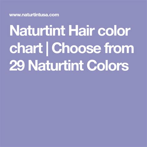 Naturtint Hair Color Chart Choose From 29 Naturtint Colors Hair Color Chart Hair Color