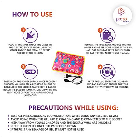 Buy Prozo Plus Electric Heating Gel Pad Electric Hot Bottle With Auto