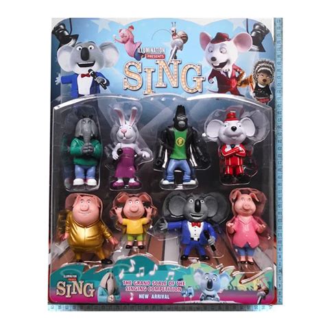 Buy 8pcsset Cartoon Movie Sing Cartoon Figure Toy 3 4