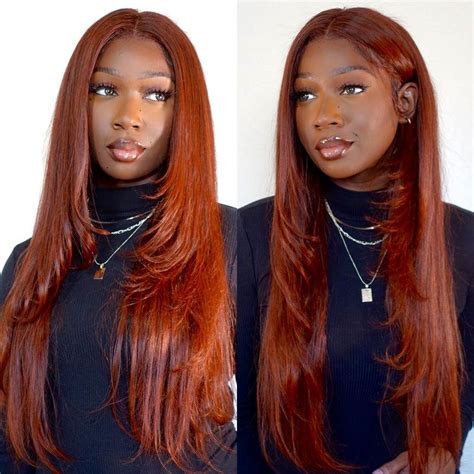 Klaiyi X Bye Bye Knots Reddish Brown Yaki Straight Wig Put On And Go