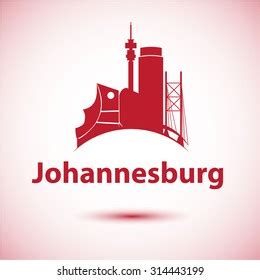 Johannesburg South Africa City Skyline Silhouette Stock Vector (Royalty ...