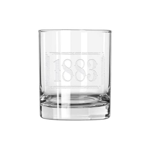 Yellowstone 1883 Logo Laser Engraved Rocks Glass Paramount Shop