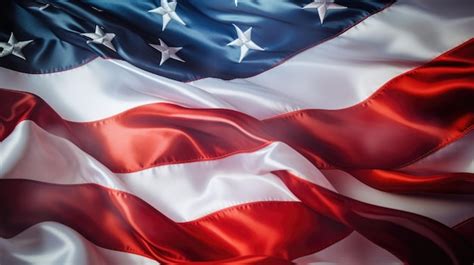 Premium AI Image Patriotic Red White And Blue Flag