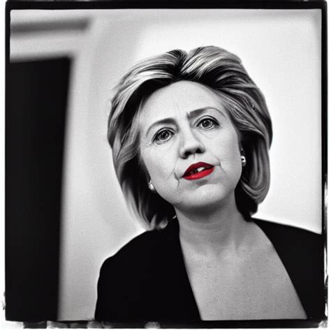 Krea Ai Photo Of Hilary Clinton By Diane Arbus Black And