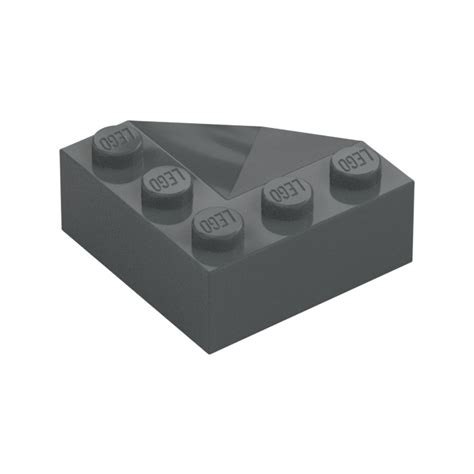 Lego Dark Stone Gray Slope X Double Concave Brick