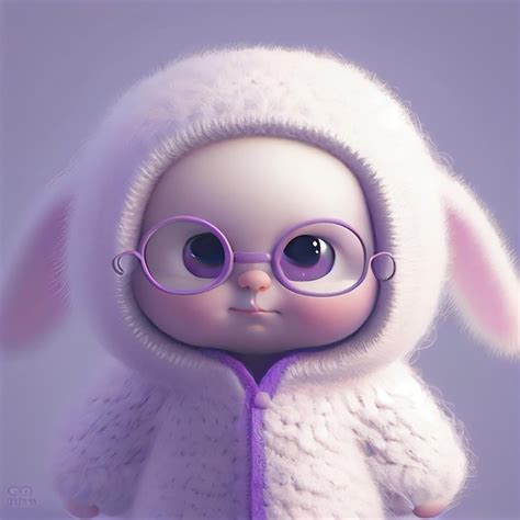 Premium Photo Close Up Of A Stuffed Animal Wearing Glasses Generative Ai