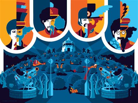 The Beatles Yellow Submarine Print Set By Tom Whalen Posters