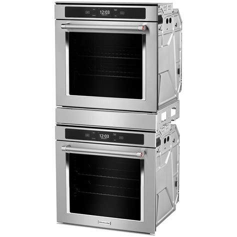 Kitchenaid 24 In 52 Cu Ft Electric Smart Double Wall Oven With True European Convection