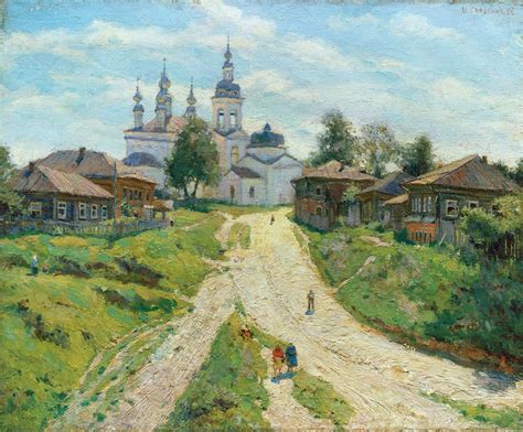 Плёс. Церковь - Илья Глазунов | Сельские виды, Пейзажи, Художественная ...