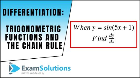 Chain Rule Trigonometric Functions