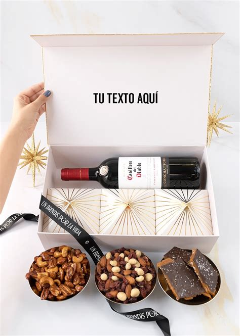 Personaliza Canasta Vino Tinto Casillero Del Diablo Con Botanas