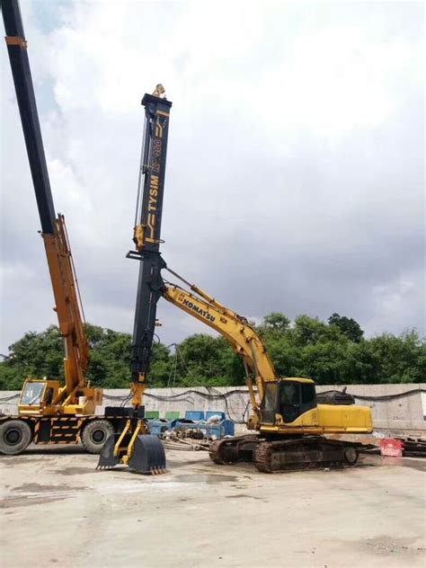 Max Vertical Digging Depth 26m Excavator Telescopic Boom Foundation